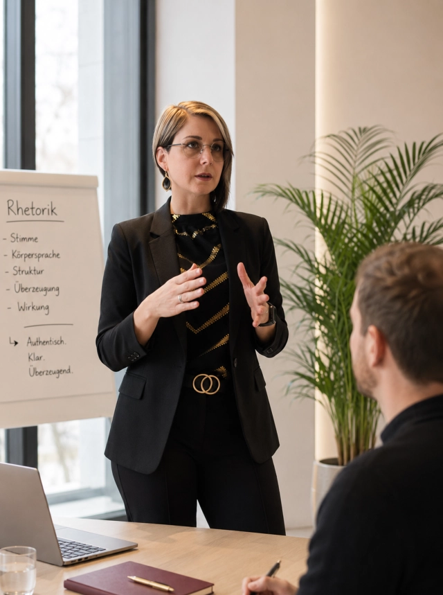 Martina Hochstöger im Verkaufstraining